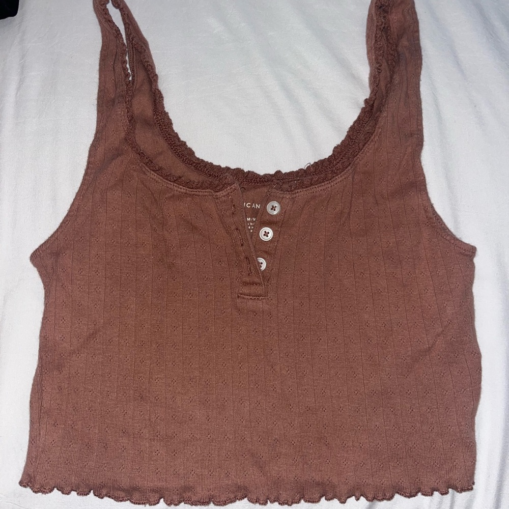 american eagle AE brown tank top